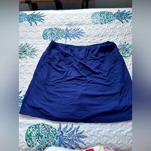 IBKUL Women’s Navy Blue Athletic Skort - Classic Stretch Large